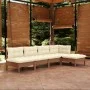 Gartenmöbel 5-teilig und Kissen aus honigbraunem Kiefernholz von vidaXL, Gartensets - Ref: Foro24-3096337, Preis: 436,73 €, R...