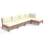 Gartenmöbel 5-teilig und Kissen aus honigbraunem Kiefernholz von vidaXL, Gartensets - Ref: Foro24-3096337, Preis: 436,73 €, R...