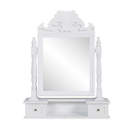 Rectangular MDF Folding Mirror Dressing Table by vidaXL, Bedroom Dressers - Ref: Foro24-60628, Price: 76,57 €, Discount: %