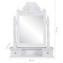 Rectangular MDF Folding Mirror Dressing Table by vidaXL, Bedroom Dressers - Ref: Foro24-60628, Price: 76,57 €, Discount: %