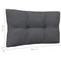 2-seater garden sofa with anthracite gray pine wood cushions by vidaXL, Outdoor sofas - Ref: Foro24-3096012, Price: 183,28 €,...