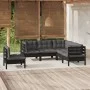 Garden furniture 5 pieces with black pine wood cushions by vidaXL, Garden sets - Ref: Foro24-3096410, Price: 479,10 €, Discou...