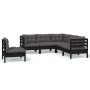Garden furniture 5 pieces with black pine wood cushions by vidaXL, Garden sets - Ref: Foro24-3096410, Price: 492,58 €, Discou...