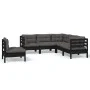 Garden furniture 5 pieces with black pine wood cushions by vidaXL, Garden sets - Ref: Foro24-3096410, Price: 479,10 €, Discou...