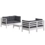 5-piece garden furniture set with anthracite cushions made of pine wood by vidaXL, Garden sets - Ref: Foro24-3096023, Price: ...