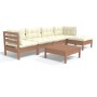 Gartenmöbel 6-tlg und Kissen Zirbenholz honigbraun von vidaXL, Gartensets - Ref: Foro24-3096367, Preis: 571,45 €, Rabatt: %