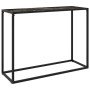 Mesa consola vidrio templado negro 100x35x75 cm