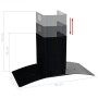 Campana extractora pared 90 cm acero inoxidable 756 m³/h negro