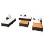Garden furniture and cushions 7 pieces black synthetic rattan by vidaXL, Garden sets - Ref: Foro24-42757, Price: 651,74 €, Di...