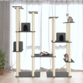Kratzbaum für Katzen mit dunkelgrauen Sisalpfosten 174 cm von vidaXL, Katzenmöbel - Ref: Foro24-171535, Preis: 148,18 €, Raba...