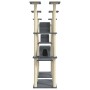 Rascador para gatos con postes de sisal gris oscuro 174 cm de vidaXL, Mobiliario para gatos - Ref: Foro24-171535, Precio: 148...
