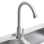 Fregadero de camping doble seno y grifo acero inoxidable