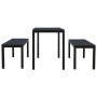 Set de comedor de jardín 3 pzas acero y WPC negro de vidaXL, Conjuntos de jardín - Ref: Foro24-317139, Precio: 197,62 €, Desc...