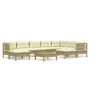 Garden furniture 10 pieces and cushions honey brown pine wood by vidaXL, Garden sets - Ref: Foro24-3096716, Price: 900,00 €, ...