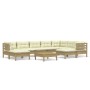 Gartenmöbel 10 Stück und Kissen aus honigbraunem Kiefernholz von vidaXL, Gartensets - Ref: Foro24-3096716, Preis: 929,11 €, R...