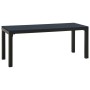 Set de comedor de jardín 3 pzas acero y WPC negro de vidaXL, Conjuntos de jardín - Ref: Foro24-317139, Precio: 197,62 €, Desc...