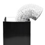 Campana extractora pared 90 cm acero inoxidable 756 m³/h negro