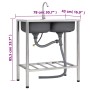 Fregadero de camping doble seno y grifo acero inoxidable