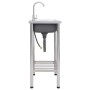 Fregadero de camping de un seno y grifo acero inoxidable