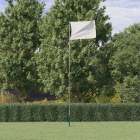 Mástil de bandera telescópico aluminio plateado 5,55 m de vidaXL, Banderas y mangas de viento - Ref: Foro24-153563, Precio: 6...