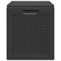 Caja de almacenaje para jardín 90L PP negra ratán