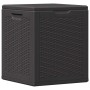 Caja de almacenaje para jardín 90L PP negra ratán