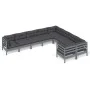 9 Stk. Gartenmöbel und Kissen aus grauem Kiefernholz von vidaXL, Gartensets - Ref: Foro24-3096985, Preis: 803,15 €, Rabatt: %