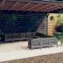 Gartenmöbel 11-teilig und Kissen aus grauem Kiefernholz von vidaXL, Gartensets - Ref: Foro24-3097021, Preis: 929,00 €, Rabatt: %