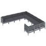 Gartenmöbel 11-teilig und Kissen aus grauem Kiefernholz von vidaXL, Gartensets - Ref: Foro24-3097021, Preis: 929,00 €, Rabatt: %