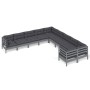 Gartenmöbel 10 Stück und Kissen aus grauem Kiefernholz von vidaXL, Gartensets - Ref: Foro24-3097009, Preis: 852,60 €, Rabatt: %