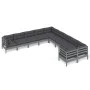 Muebles de jardín 10 pzas y cojines madera de pino gris de vidaXL, Conjuntos de jardín - Ref: Foro24-3097009, Precio: 852,60 ...