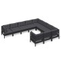 Garden furniture 10 pieces with black pine wood cushions by vidaXL, Garden sets - Ref: Foro24-3096999, Price: 981,79 €, Disco...