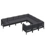 Garden furniture 10 pieces with black pine wood cushions by vidaXL, Garden sets - Ref: Foro24-3096999, Price: 981,79 €, Disco...