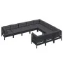 Gartenmöbel 10 Stück mit Kissen aus schwarzem Kiefernholz von vidaXL, Gartensets - Ref: Foro24-3096999, Preis: 954,56 €, Raba...