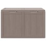 Caja de almacenaje para jardín 180 L PP aspecto madera marrón