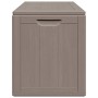Caja de almacenaje para jardín 180 L PP aspecto madera marrón
