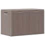 Caja de almacenaje para jardín 180 L PP aspecto madera marrón
