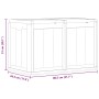 Caja de almacenaje para jardín 180 L PP aspecto madera marrón
