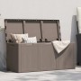 Caja de almacenaje para jardín 270 L PP aspecto madera marrón
