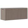 Caja de almacenaje para jardín 270 L PP aspecto madera marrón