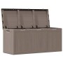 Caja de almacenaje para jardín 270 L PP aspecto madera marrón