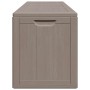 Caja de almacenaje para jardín 270 L PP aspecto madera marrón