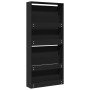 Mueble zapatero con espejo 4 niveles negro 63x17x134 cm en Zapateros y organizadores de calzado | Comprar online en Foro24