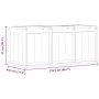 Caja de almacenaje para jardín 270 L PP aspecto madera marrón