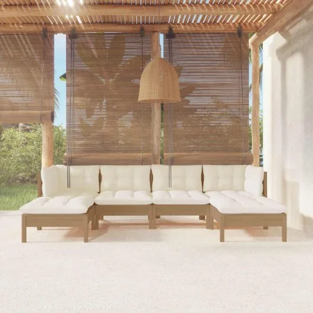 Gartenmöbel 6-teilig und Kissen aus honigbraunem Kiefernholz von vidaXL, Gartensets - Ref: Foro24-3097082, Preis: 571,45 €, R...