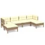Gartenmöbel 6-teilig und Kissen aus honigbraunem Kiefernholz von vidaXL, Gartensets - Ref: Foro24-3097082, Preis: 571,45 €, R...
