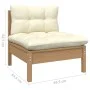 Gartenmöbel 6-teilig und Kissen aus honigbraunem Kiefernholz von vidaXL, Gartensets - Ref: Foro24-3097082, Preis: 571,45 €, R...