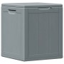 Caja de almacenaje para jardín 90L PP aspecto madera gris
