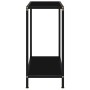 Mesa de consola negro vidrio templado 60x35x75 cm