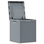 Caja de almacenaje para jardín 90L PP aspecto madera gris